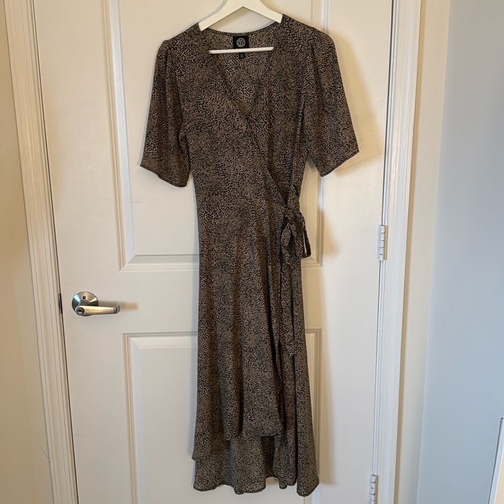 Leopard Print Wrap Dress